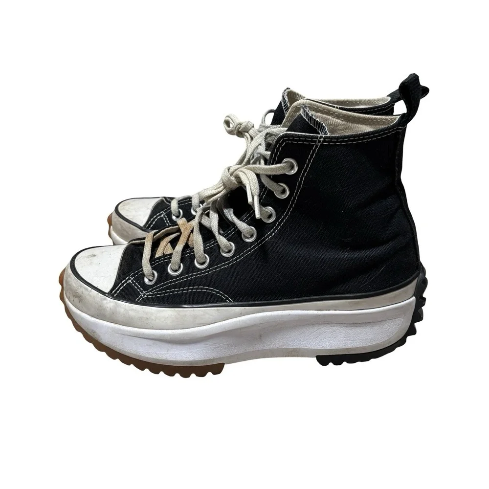 Converse Run Star Hike Black High‎ Top Platform Canvas Sneakers M6.5 W8